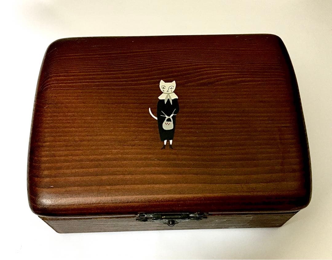 レア　またのあつこ　猫ちゃんの小物入れ　レトロ　木箱　アクセサリー　らむりーず