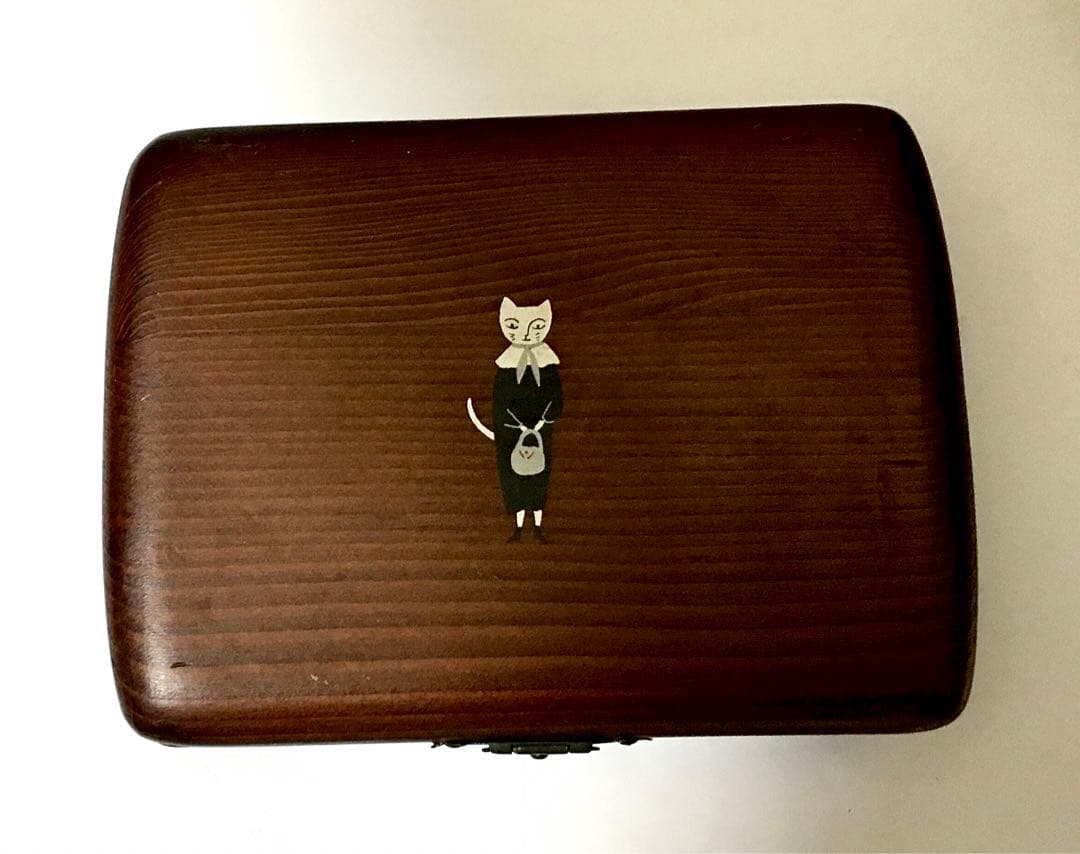 レア　またのあつこ　猫ちゃんの小物入れ　レトロ　木箱　アクセサリー　らむりーず