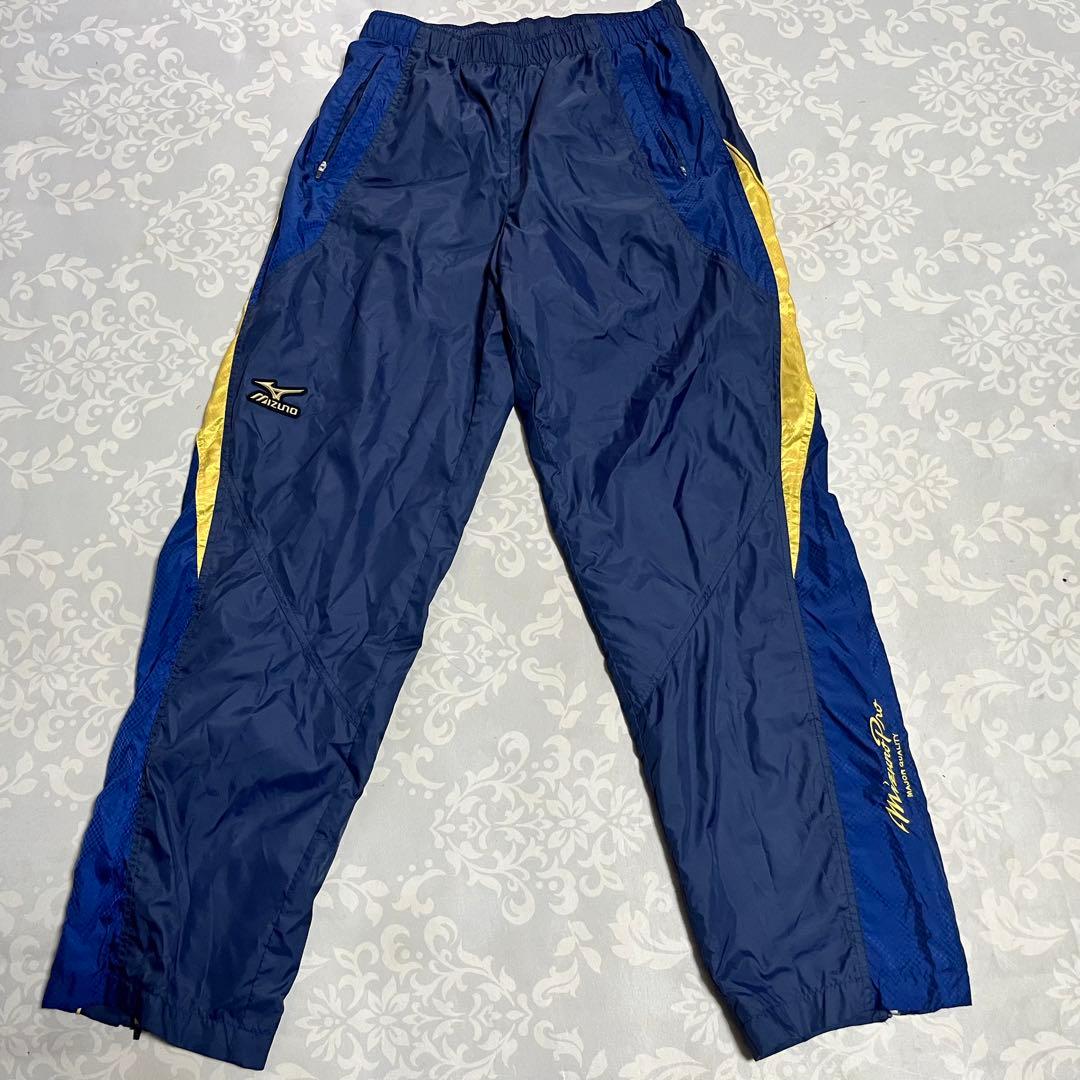 ミズノプロ ウインドブレーカー 上下セット XO 紺×金/Mizuno Pro