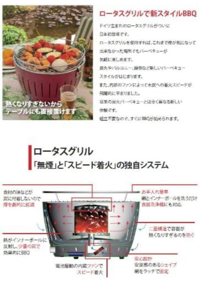 ハーフェレ ロータスグリル G340 ダークグレー