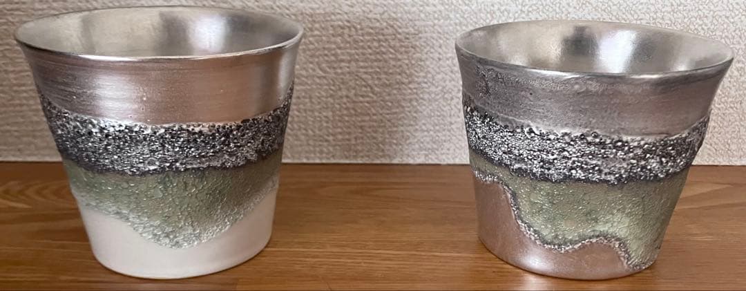 新品未使用　入手困難 福村龍太　銀彩 カップ ペア