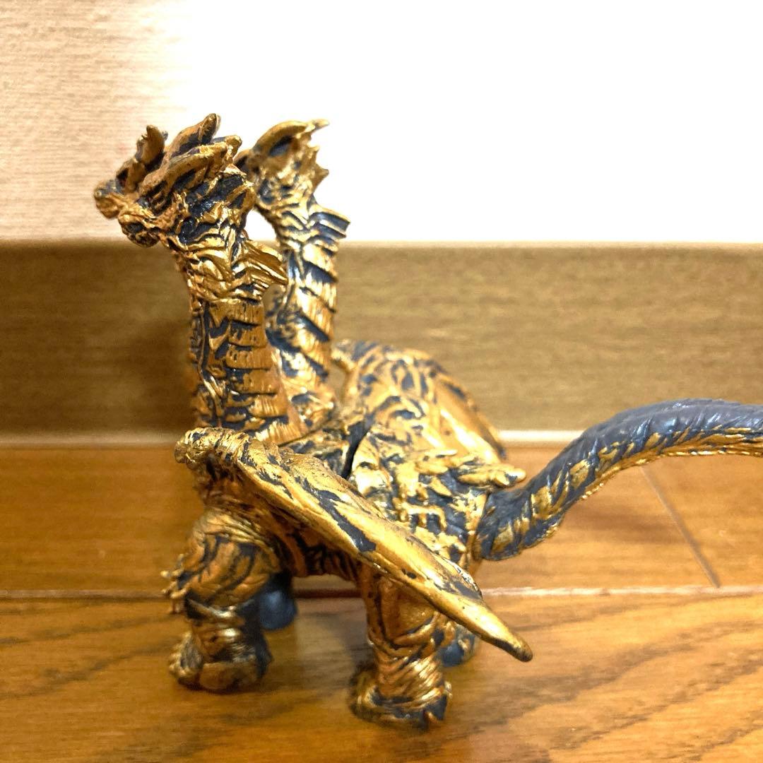 怪獣 キングギドラ フィギュア 当時物 ゴジラ 東宝 希少 金 SHF 真骨彫