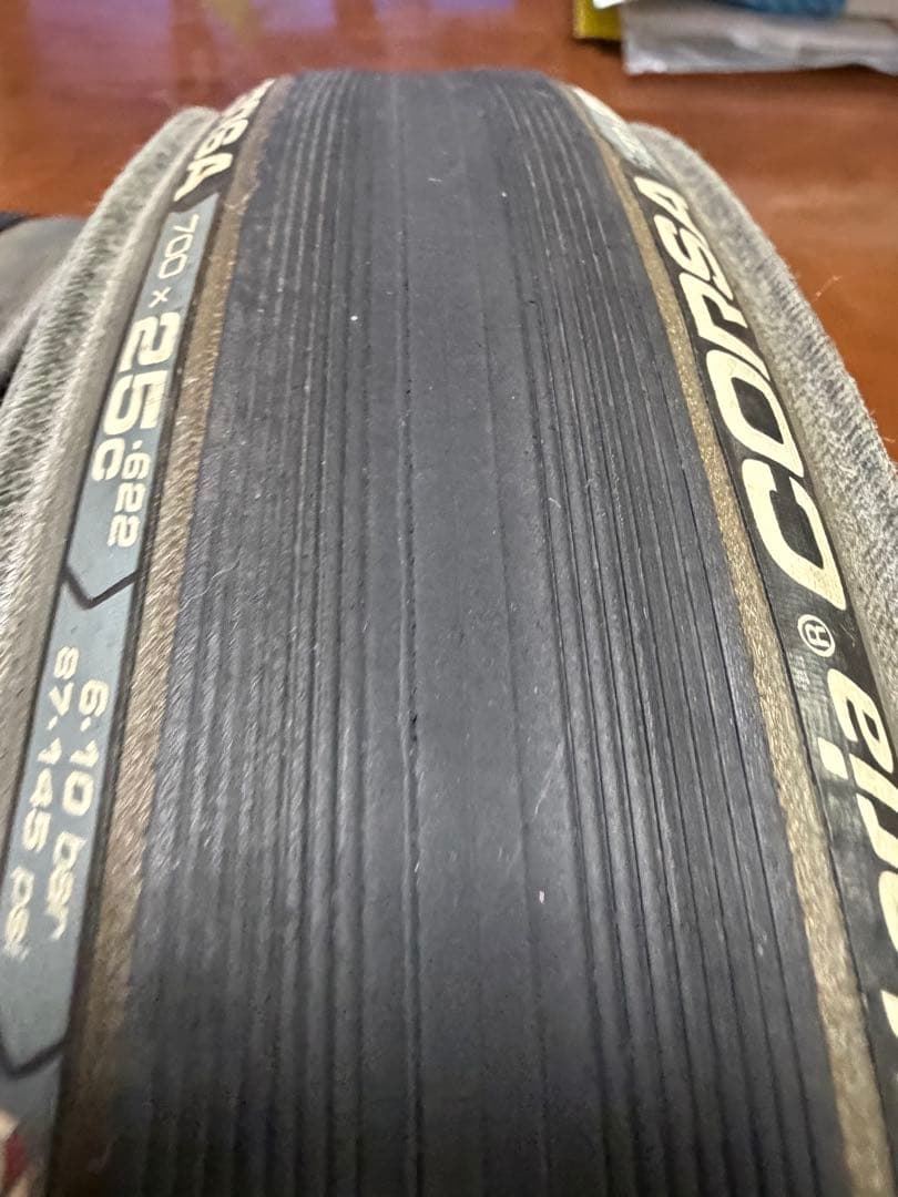 Vittoria Corsa 700x25C タイヤ クリンチャー（グレー）