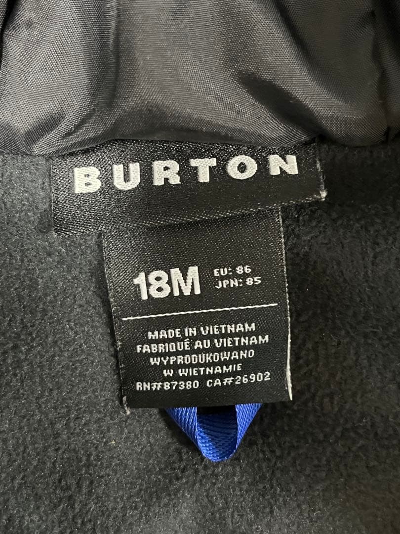 BURTON バディー バンティングスーツ スノーウェア 18M ブラック