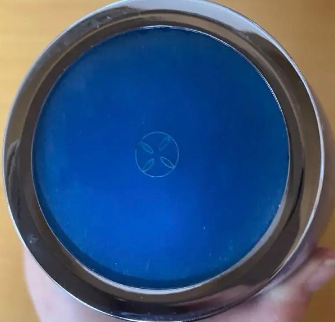 青色 陶器花瓶 七宝焼　安藤七宝店