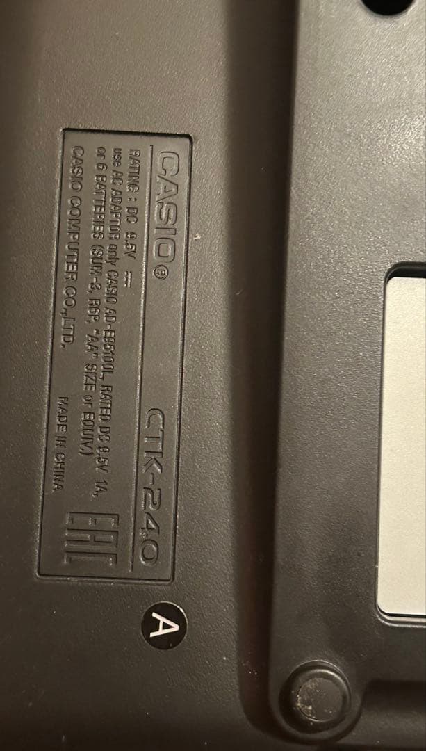 美品【動作確認済】CASIO カシオ　CTK240電子キーボード　ヘッドフォン付