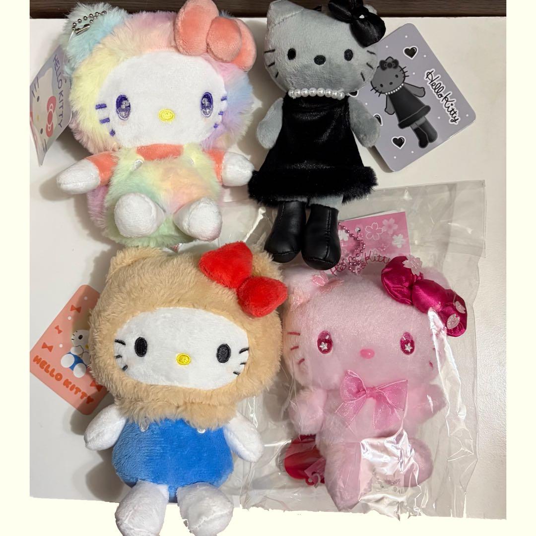 ハローキティ ぬいぐるみ マスコット 4体 【購入時コメント不要です】