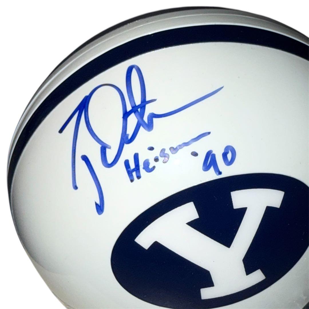 NCAA NFL BYU 直筆サイン Riddell ミニヘルメット ホログラム