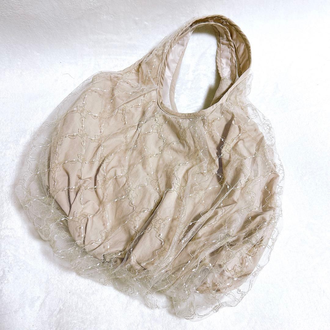 JAL限定品✨️Chacott チャコット チュチュバッグ トートバッグ 総レース