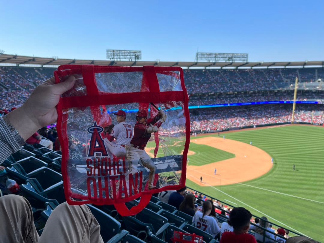 大谷翔平クリアトートバック。エンゼルススタジアム限定配布品。