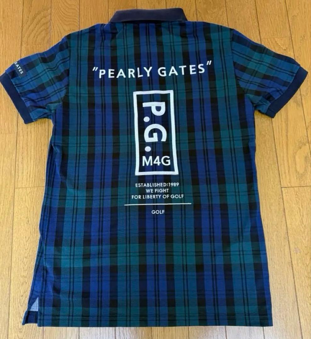 美品パーリーゲイツPEARLY GATES ポロシャツ グリーンチェック