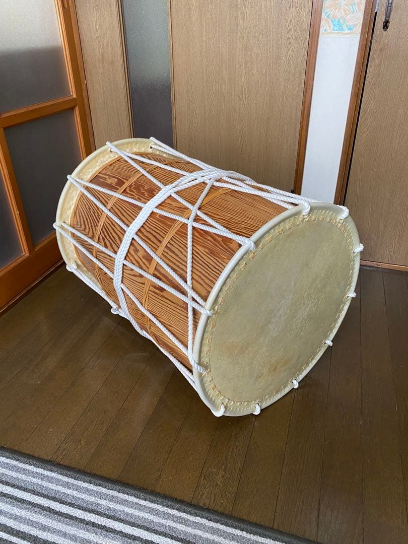担ぎ桶太鼓・お山参詣用(新品長期保管品)ケース付き