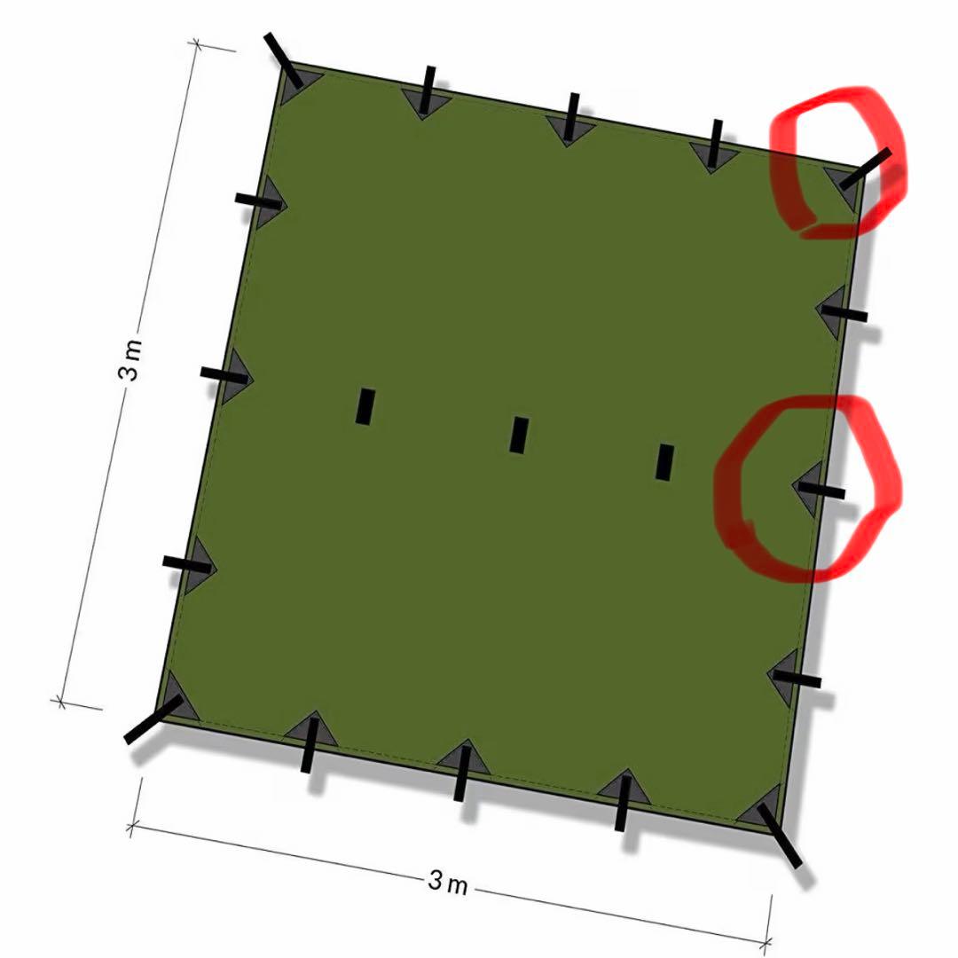 DD Tarp 3x3 オリーブグリーン