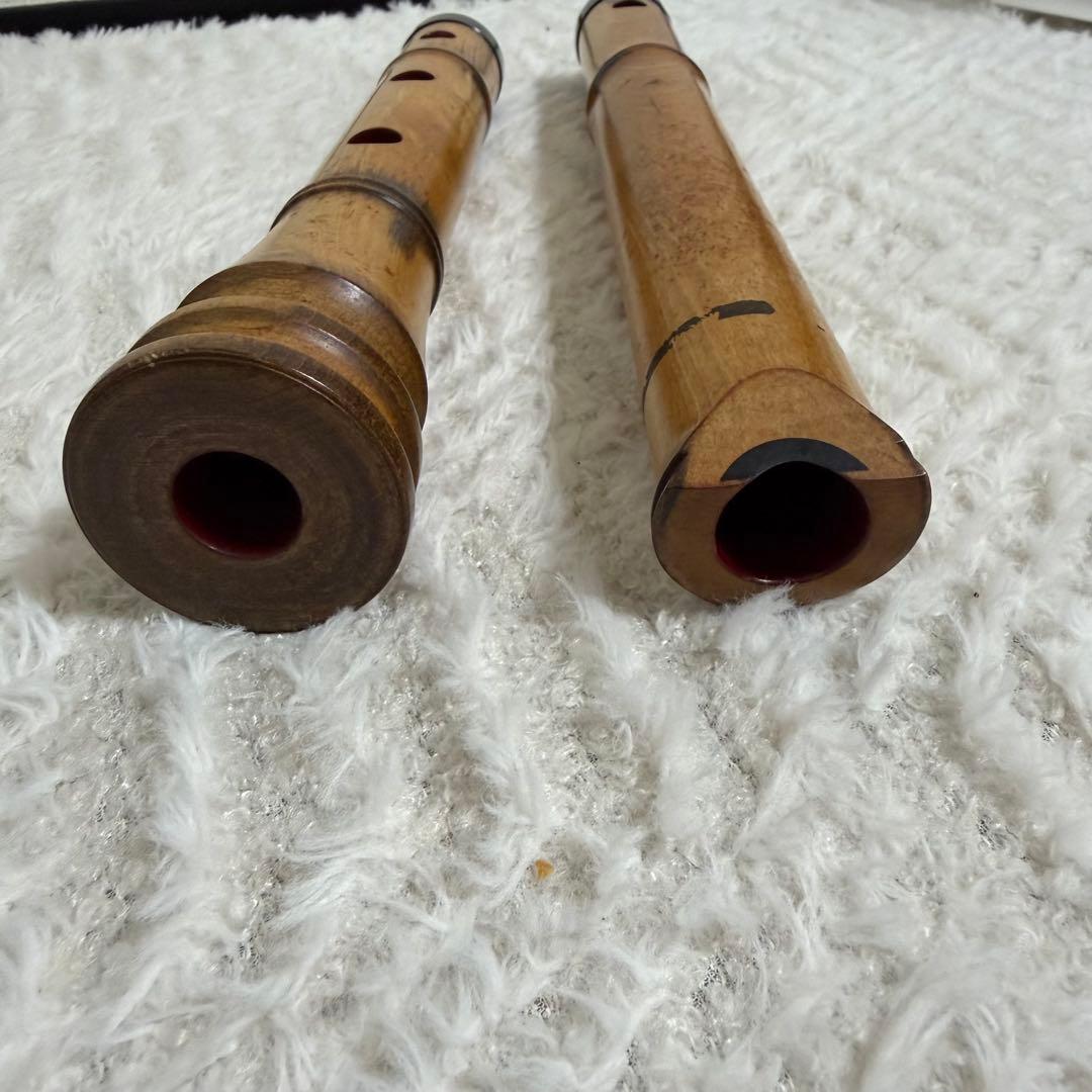 【美品】都山流 虚竹 一尺八寸　尺八本体　墨刻印