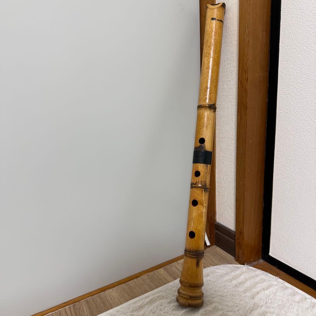 【美品】都山流 虚竹 一尺八寸　尺八本体　墨刻印