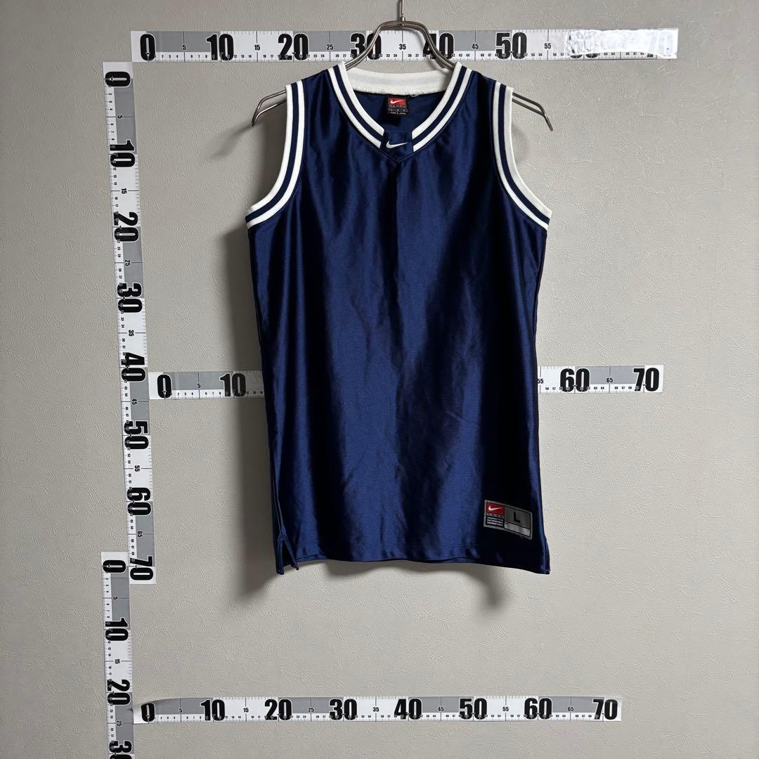 90s NIKE ナイキ タンクトップ ノースリーブ L 紺色 ネイビー