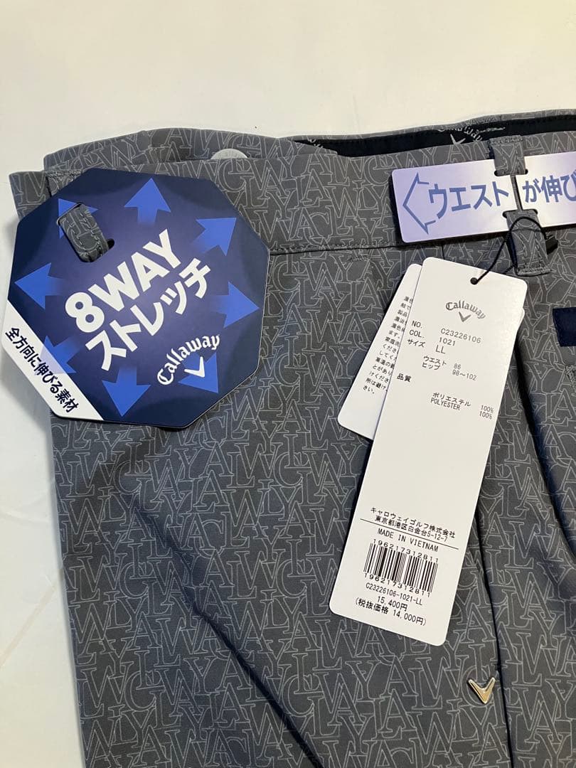 キャロウェイ メンズ 8WAYストレッチパンツ 未使用タグ付 LL、ゴルフパンツ