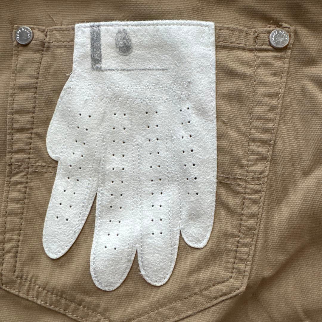 MARK & LONA ベージュ スカル刺繍 ゴルフパンツ
