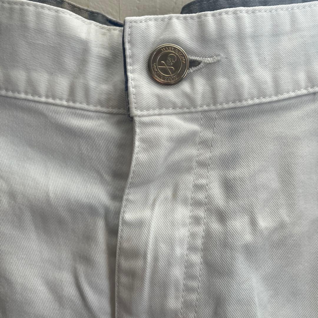 MARK LONA スカル刺繍 ホワイトパンツ