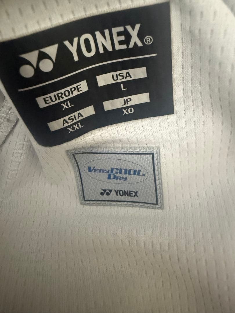 YONEX バドミントンパンツ ホワイト/ブルー XOサイズ