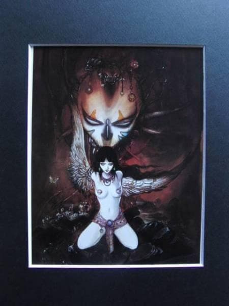 天野 喜孝、カーリー（黒い女）、希少画集画、新品額装付、状態良好