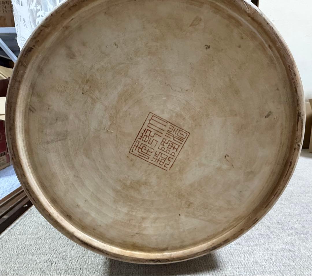 中国　色絵　人物図大瓶　大清乾隆年製銘　高さ約95cm 送料込み260408