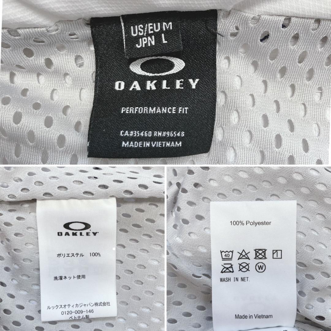 OAKLEY スカル フルジップ ウインドジャケット 袖着脱 撥水 軽量 L