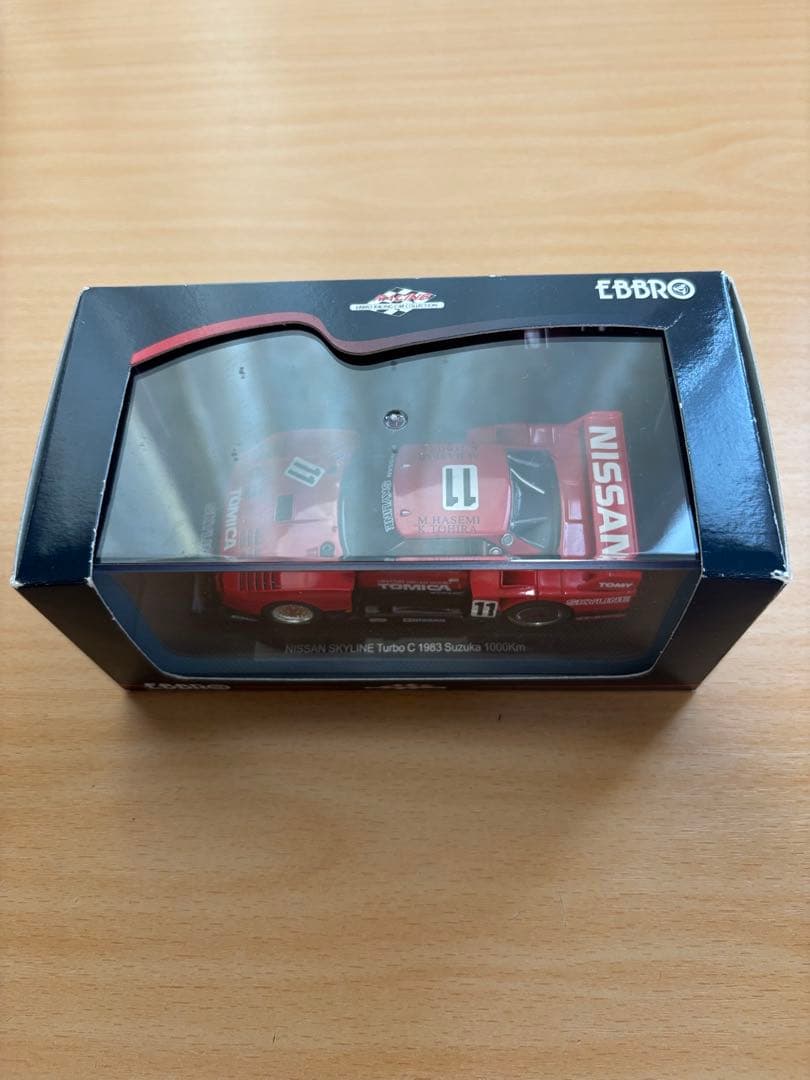 ミニカー1/43EBBRO日産スカイラインターボC110赤黒1983TOMICA