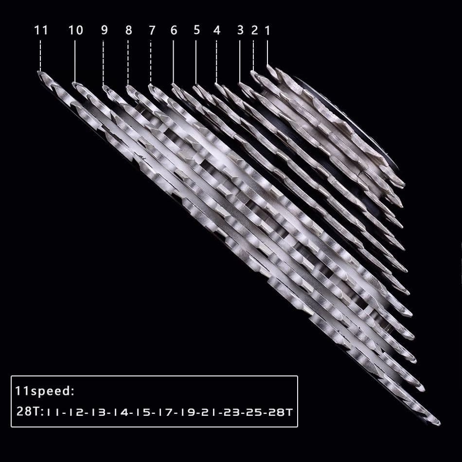 11S 11-28T 軽量スプロケット 215g シマノフリー