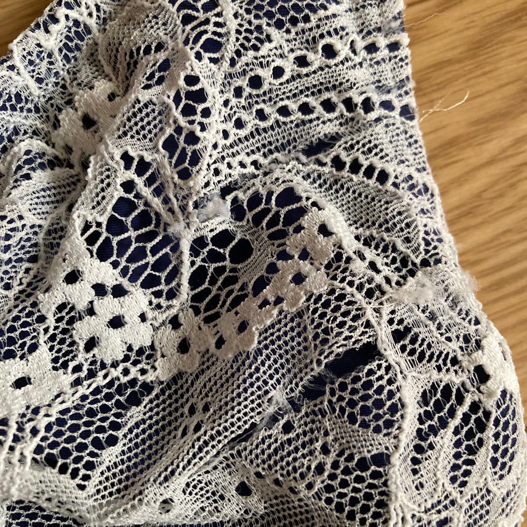 お*ゃ様 難あり！格安！！デラロミラノ　薄紫色のレーストリム付きレオタード　M