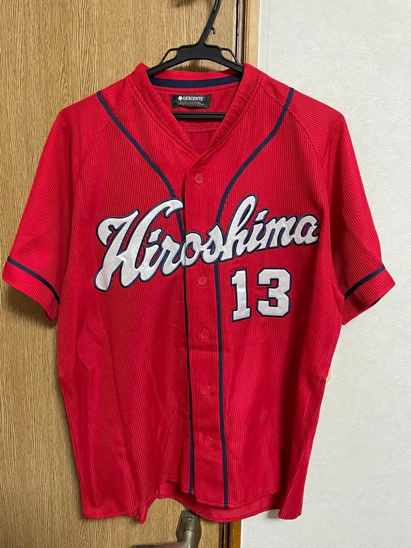 広島カープ矢崎（背番号13登録名加藤時代）サイン入りユニフォーム未着用ヤクルト