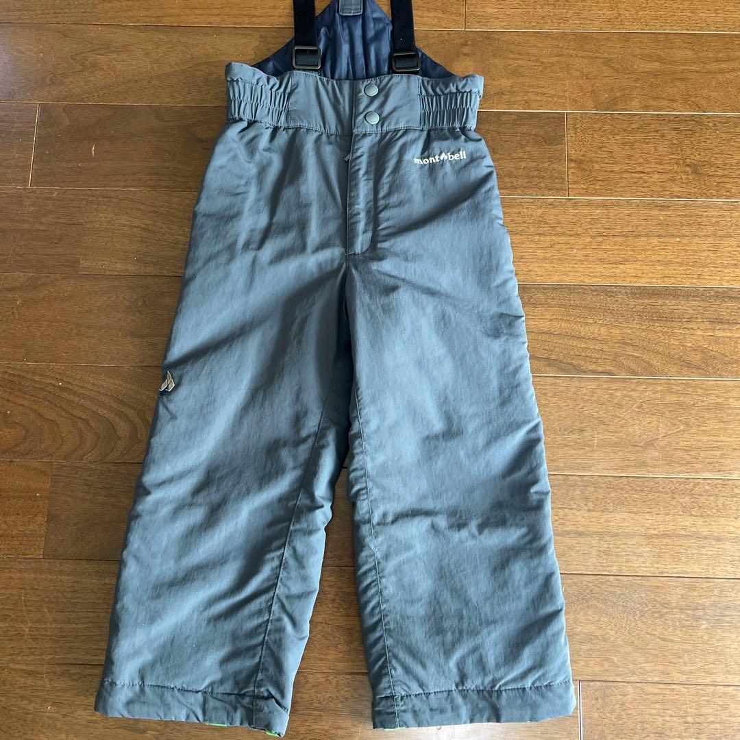 mont-bell 子ども用スキーウェア 上下セット 赤