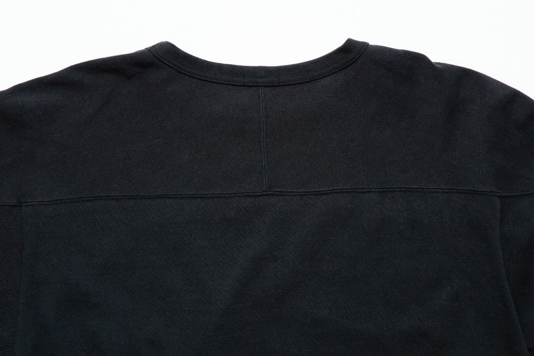 COMOLI 23SS フットボールTシャツ フェードブラック サイズ2 コモリ