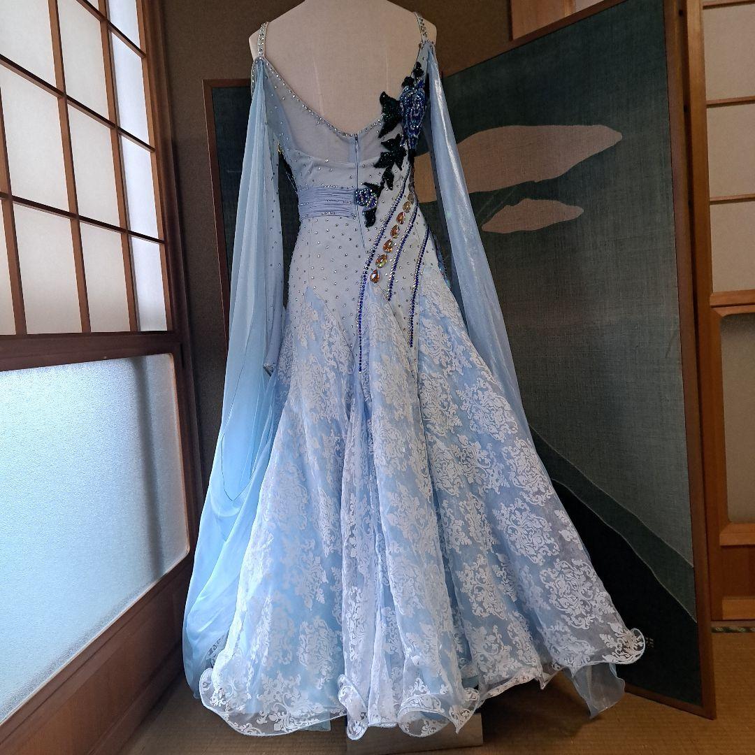 社交ダンス用水色ドレス