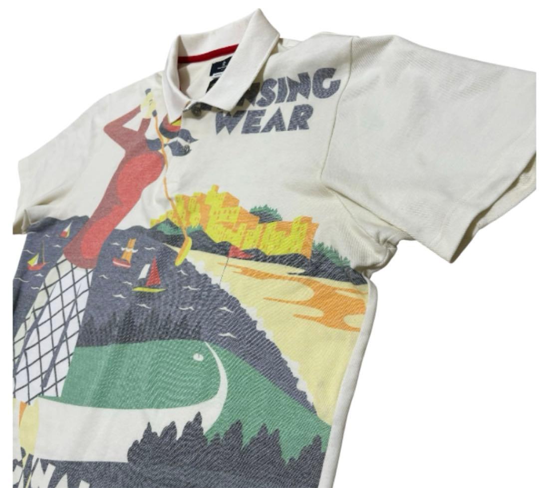 MUNSING WEAR マンシングウェア 半袖ポロシャツ PRNGUIN 総柄