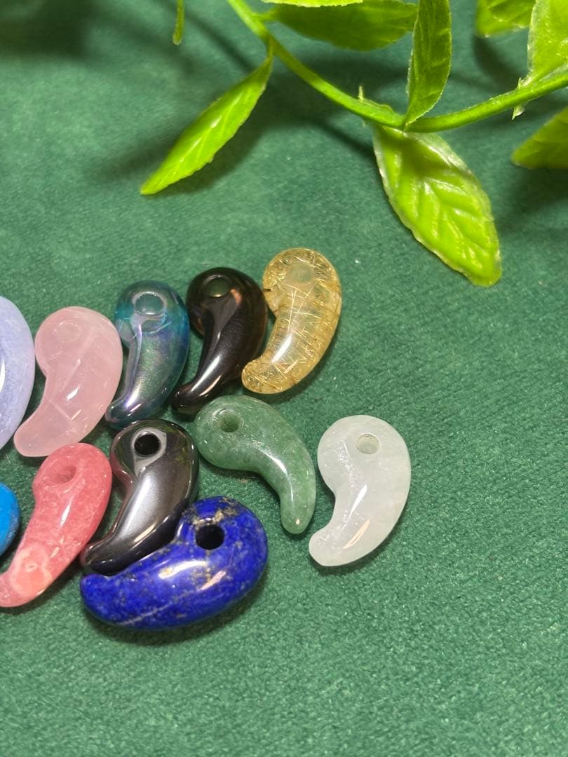 天然石　いろいろ　ミニ勾玉　セット