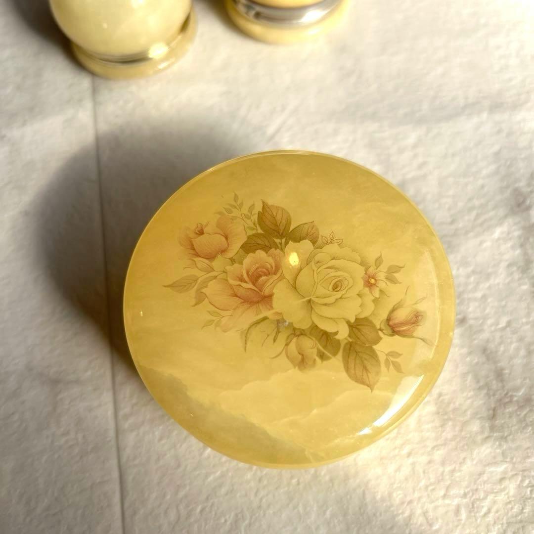 ビンテージ GENUINE ALABASTER イタリア製 ジュエリーボックス
