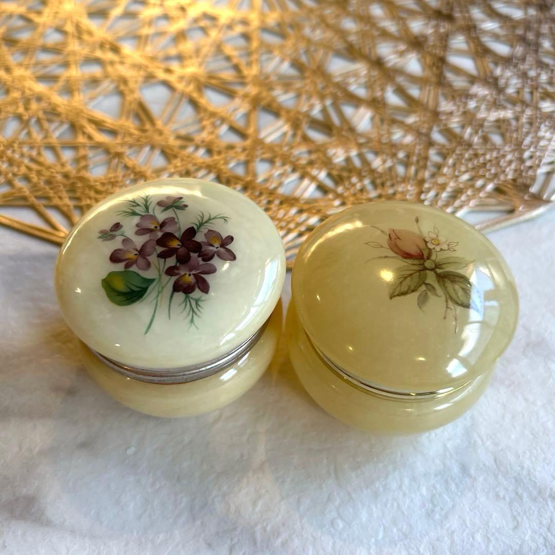 ビンテージ GENUINE ALABASTER イタリア製 ジュエリーボックス