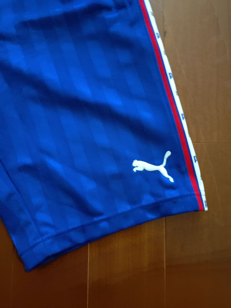 廃盤 美品 PUMA ジャージ上下＋ハーフパンツ3点セット 青/ ストライプ M