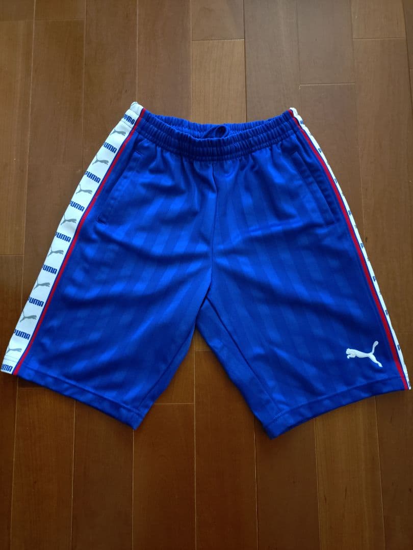 廃盤 美品 PUMA ジャージ上下＋ハーフパンツ3点セット 青/ ストライプ M