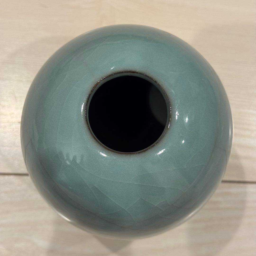 青磁壺 小野卓