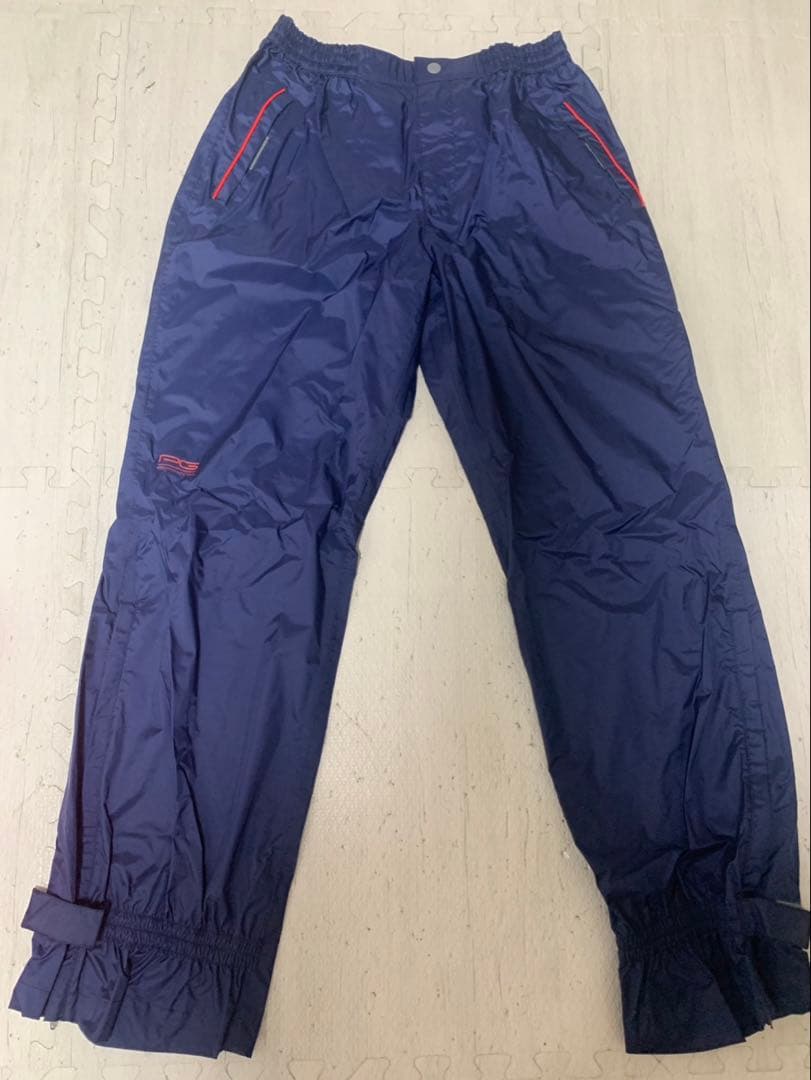 PG レディース レインウェア 赤/ネイビー 収納バッグ付き