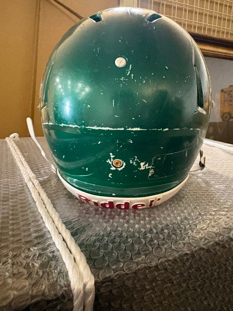 Riddell 緑色 アメリカンフットボール ヘルメット