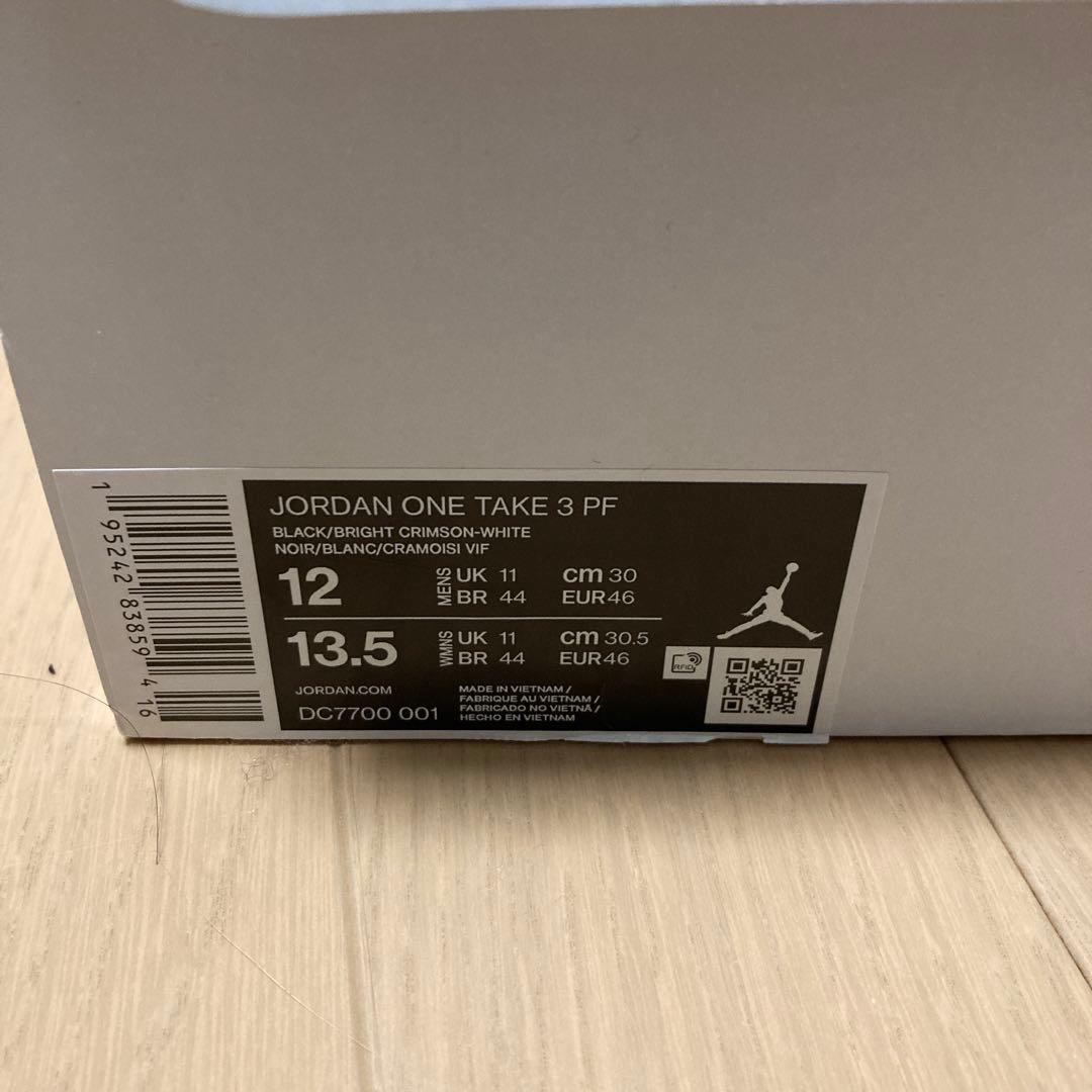 【交渉用価格】JORDAN ONE TAKE PF3 ビックサイズ 30cm