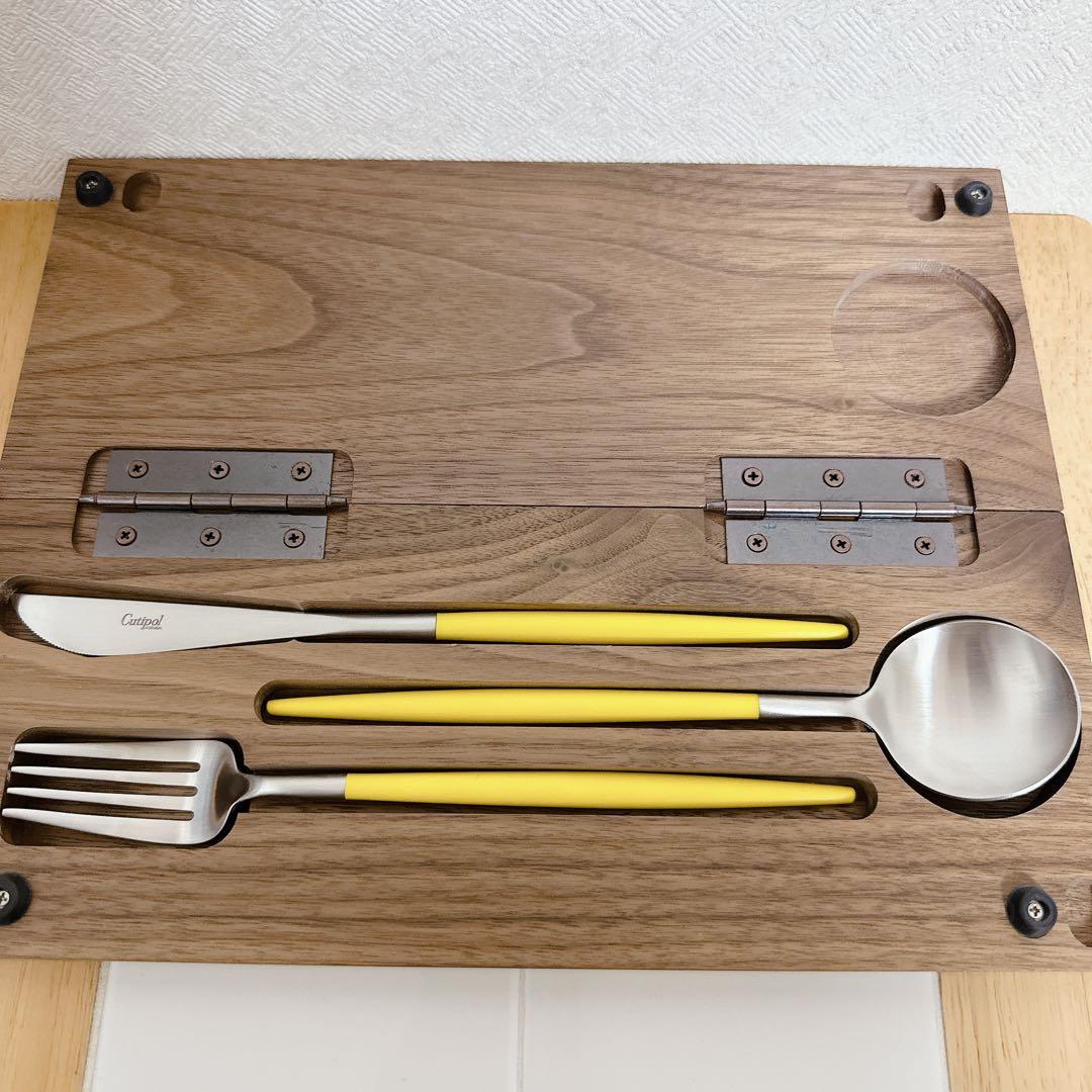 新品未使用◎Cutipol カトラリーセット イエロー　ゴア