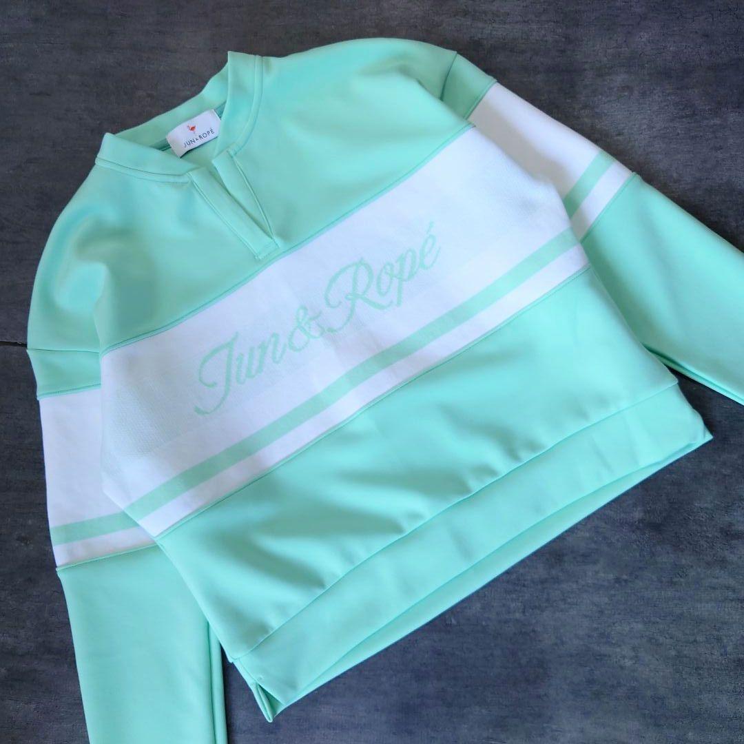 極美品 JUN&ROPE' GOLF ダンボールニット セットアップ ミント