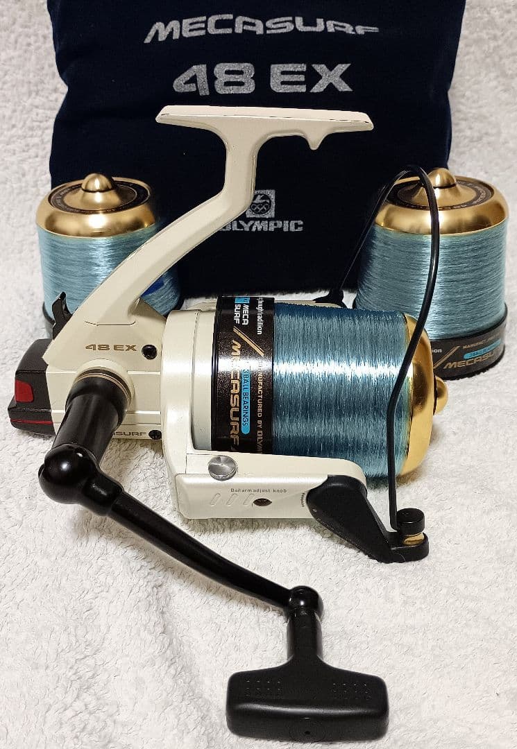 オリムピックメカサーフ48EXロングスプール投げ釣り専用リール！替えスプール付