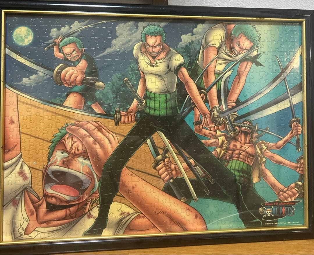 【廃盤】ONE PIECEゾロ ジグソーパズル（1000ピース）額縁付き 完成品
