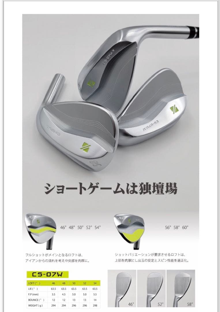 ラズルダズル CS-07W ウェッジ3本セット