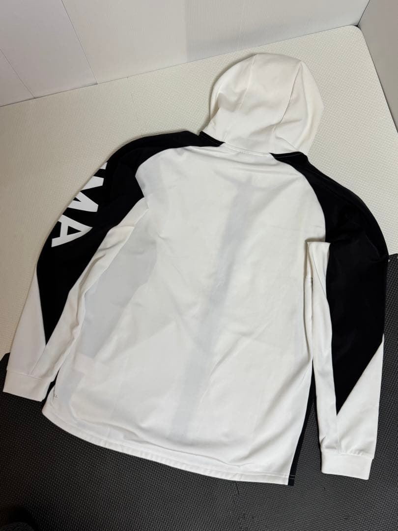 【美品】PUMA ジャージ上下セット ホワイト/ブラック　XL